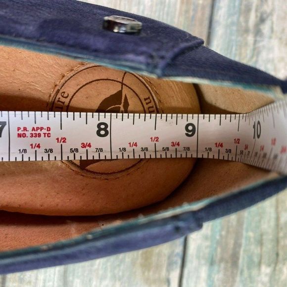 Nurture Womens Blue Nubuck Leather Slip On Loafers Size 6M Round Toe Slip On - Picture 8 of 11